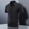 2026 Novo Estilo Camisa Sem Costura de Verão para Jovens Moda Masculina Casual Camisa Polo com Gola Camiseta Manga Curta