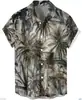 Comércio Exterior Transfronteiriço Nova Estampa de Coqueiro Periférico Impressão 3D Camiseta de Praia Manga Curta Casual Verão Personalidade