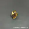 Anel de Pedra Bruta Natural Estilo Novo com Cristal Microincrustado, Banhado a Cobre com Ouro 18K, Conserva a Cor, Personalizado, High-End, Joias Versáteis para Atacado