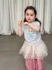Ropa para Niños Weimu Conjunto para Niñas Camiseta de Manga Corta Estilo Verano Delgado 2026 Ropa Casual para Niños Top y Pantalones para Bebé Clase a