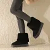 Botas de nieve de suela gruesa de talla grande para mujer, invierno 2024, nuevas, con mangas forradas de vellón, cálidas, con dobladillo en el medio, zapatos de algodón Mao Mao Mao