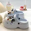 Nuevos zuecos de verano EVA con plataforma para mujer, creativos, elegantes, transpirables, ligeros, resistentes al desgaste, zapatillas de punta cerrada