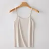 Camisola de hilo para mujer talla grande chica rellenita espalda descubierta en I ropa interior ropa exterior top sin mangas talla grande anti-exposición