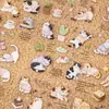Yuxian Tecelagem Gato História Animal de Estimação Adesivos Quadrados Gatinho Fofo Itens de Comida de Gato Diário DIY Colagem Adesivos