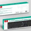 Teclado con Cable T18 para Computadora de Escritorio, Portátil, Hogar, Oficina, Negocios, Set de Teclado y Ratón USB Impermeable y Silencioso