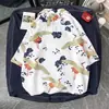 Camisa Estampada Tendencia Nacional Hombres Mujeres Ropa de Pareja Holgada Playa Costa Vacaciones Viaje Estilo Tropical del Sudeste Asiático Manga Corta