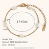Collar de cadena hecho a mano de perlas de agua dulce de acero inoxidable chapado en oro de 18k de lujo ligero simple de moda de venta caliente transfronteriza europea y americana joyería para mujeres