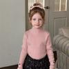 Ropa Suave para Niños Suéter de Cuello Medio para Niños y Niñas Otoño e Invierno 2025 Camiseta Base Ajustada para Niños Suéter Interior para Niños Moderno