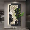 Pintura Decorativa de Entrada para Plantas Verdes Hidropónicas Pasillo de Nueve Peces con Luz Pintura Colgante Tridimensional Versión Vertical Pintura de Luz Luminosa Venta al por Mayor Oem