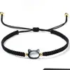 Novo Pulseira Trançada Gato Preto e Branco Acessórios para Mulheres, Design de Nicho, Estilo Fofo de Casal, Presente para Melhor Amiga e Namorada