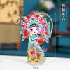 Imanes de Nevera de Personajes de Ópera de Metal, Souvenirs Culturales y Creativos de Maquillaje Facial de la Ópera de Pekín, Pegatinas Magnéticas con Mu Guiying, Guan Yu y Yang Guifei