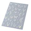 Famoso na Internet Aurora Adesivo Fino Resistente para Nail Art Novo Estilo Concha Luz Cauda de Peixe Borboleta Adesivo Decorativo Inteligente para Unhas com Adesivo