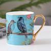 Taza de Cerámica Dorada Estilo Europeo para Café y Té, Cerámica Pintada a Mano para Pareja de Oficina, Regalo Sencillo para el Té de la Tarde