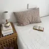Fronha Estilo Minimalista Cor Sólida Única Conjunto de Travesseiros de Algodão Puro para Uso Doméstico 48cmx74cm Capa Interna para Enchimento de Travesseiro Estilo Ins Combinando