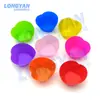 Suporte para Forminha de Muffin de Silicone 7cm Suporte para Forminha de Cupcake DIY Redondo Amor Estrela Quadrado Rosa Forma de Silicone para Tarte de Ovo