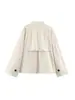 Ropa de Mujer Transfronteriza Estilo Europeo y Americano Moda Temperamento Chaqueta Corta Rompevientos de Manga Larga Doble Botonadura Con Solapa 3811242