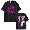 Camiseta Saja Boys de Película de Demon Slayer Kpop para Hombre y Mujer Camiseta de Algodón de Alta Calidad Moda Hip Hop Harajuku