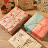 Buquê de flores de papel kraft retrô espessado transfronteiriço embalagem de flores frescas caixa de presente papel de embalagem para presente em estoque atacado