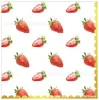 Mm109 Fiesta de Frutas Fresas Festival Vajilla para 8 Personas Set de 4 Piezas Plato de Papel Vaso de Papel Servilleta