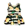 Mono de Verano Sin Mangas Europeo y Americano para Niñas Ropa de Escalada Vestido Hayi Limón Ropa para Niñas ins