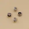 Atacado de fábrica joias de prata de lei 925 prata tailandesa acessórios de pulseira diy pulseira de cristal contas espaçadoras flor do exército anel de conta de pneu