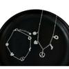 S925 Sterling Silver Donut Bread Bracelet Colar Feminino Niche Design Ins Elegante de Alta Qualidade All-match Moda Simples