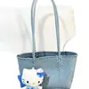 Misma Fuente que una Marca Cierta ~ Bolso de Hombro Individual Tejido a Mano con Asa Larga para Mujer, Nuevo Bolso Tejido de Gran Capacidad para el Verano