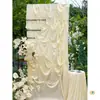 2026 Fundo de Casamento Decoração de Local Decoração de Recepção de Casamento Roupão de Noivado Branco Estilo Francês Fundo para Foto de Hotel