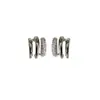 Brincos Argola com Pigmento Prata Design de Nicho Feminino Estilo Frio Simples Assimétricos Zircônia Microincrustada de Alta Qualidade Brincos Joias