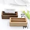 Portatarjetas de Madera, Caja de Almacenamiento de Tarjetas para Escritorio de Oficina, Soporte de Tarjetas de Presentación de Madera Maciza, Personalizable con Logo Publicitario