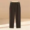 Pantalones mom rectos nuevos y elegantes de primavera y otoño para mujeres de 50 a 60 años, de corte holgado, sencillos y versátiles