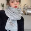Bufanda de Lana para Invierno Niñas Año Nuevo Navidad Roja Estilo K Versátil Bufanda Navideña para Heattech y Gama Alta
