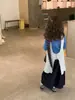 2025 Nuevo Otoño Estilo Coreano Ropa Infantil Niñas Vestido Suéter sin Mangas Bebé Espalda Descubierta Falda de Lana