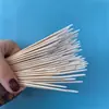 Nuevo Modelo Transfronterizo de Bastoncillos de Algodón para Extensiones de Pestañas con Puntas Pequeñas y Puntiagudas, Mango de Madera, Adecuado para Bordado y Eliminación de Maquillaje