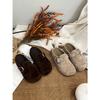 Bamuxiu Piel de Vaca de Primera Capa Otoño 2025 Nuevo Retro Cómodas y Versátiles Zapatillas con Suela Gruesa Slip-On con Hebilla para Mujer