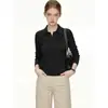 Top de punto estilo francés, clásico, de cuello alto, color gris oscuro para mujer, perfecto para primavera y otoño, con un diseño único, favorecedor y elegante, que ofrece un look casual y estiloso