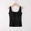 Dropshipping Regata Feminina Nova Estilo Primavera e Verão com Sutiã Embutido, Costas Lindas em U Grande, Camisola Longa para Usar em Camadas