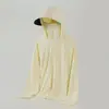 Ropa de protección solar de seda de hielo al por mayor del fabricante para mujer, camisa de tipo de hilo original, para exteriores de verano, ala con recubrimiento negro, fina, ligera, transpirable, prenda exterior