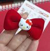 Arco de veludo vermelho kt acessórios para cabelo de gato crianças outono e inverno Novo Festival festivo Ano Novo bonito grampo de cabelo feminino dos desenhos animados