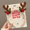 Diadema de Cabeza de Oso Navideño para Mujer, Diadema de Ambiente Festivo para Fiesta, Accesorios para el Cabello Pinza para el Pelo con Lazo de Disfraz Cosplay