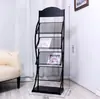 Revistero de Coche de Pie para Periódicos y Revistas Estante de Papel para Publicidad y Promoción Estante de Almacenamiento de Hierro Estante para Documentos