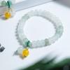 Pulseira de Contas Redondas Cui de Tianshan de Xinjiang Pulseira de Jade Flor de Gelo Pulseira de Jade Cui de Tianshan Fornecimento ao Vivo Atacado