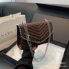 Bolsa pequena de corrente de moda popular deste ano para mulheres 2023 nova bolsa elegante e moderna de axila estilo ocidental bolsa pequena quadrada transversal