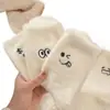 Calcetines de Peluche Gruesos Cálidos Versátiles Ojos Pequeños Caídos de Piel de Visón para Otoño e Invierno de Media Pantorrilla y Corta