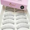 Demeng Fei boutique 218 artesanal 10 pares de cílios postiços olho cauda puxar longo nude maquiagem fio de algodão haste cílios