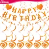 Decoración Colgante Espiral de PVC con Forma de Corazón para San Valentín Transfronterizo Banner Colgante de Fiesta de Cumpleaños de PET Decoración de Guirnalda Directo del Fabricante