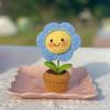 Ponto Transfronteiriço Amazon Novo Feito à Mão Crocheted Bonito Girassol Girassol Lã Envasado Enfeites Decorativos