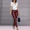 Otoño e invierno 2024 nuevo transfronterizo Amazon wish pantalones de cuero PU de color sólido casual sexy leggings pantalones de mujer comercio exterior