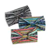 Diadema Estampada Rayas Blancas y Negras Simple Diadema Deportiva Elástica Accesorios para el Cabello para Mujeres Correr Yoga