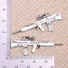 Colgante Vintage de Oro y Plata con Forma de Arma Pistola Rifle Granada Bala Colgante Accesorios para Joyería Hecha a Mano DIY Colgante
